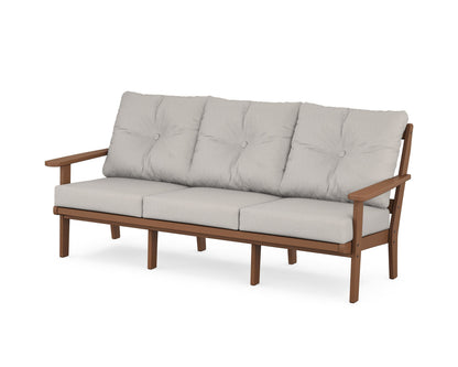 POLYWOOD® Mission Deep Seating Sofa in Teak / Cast Ash