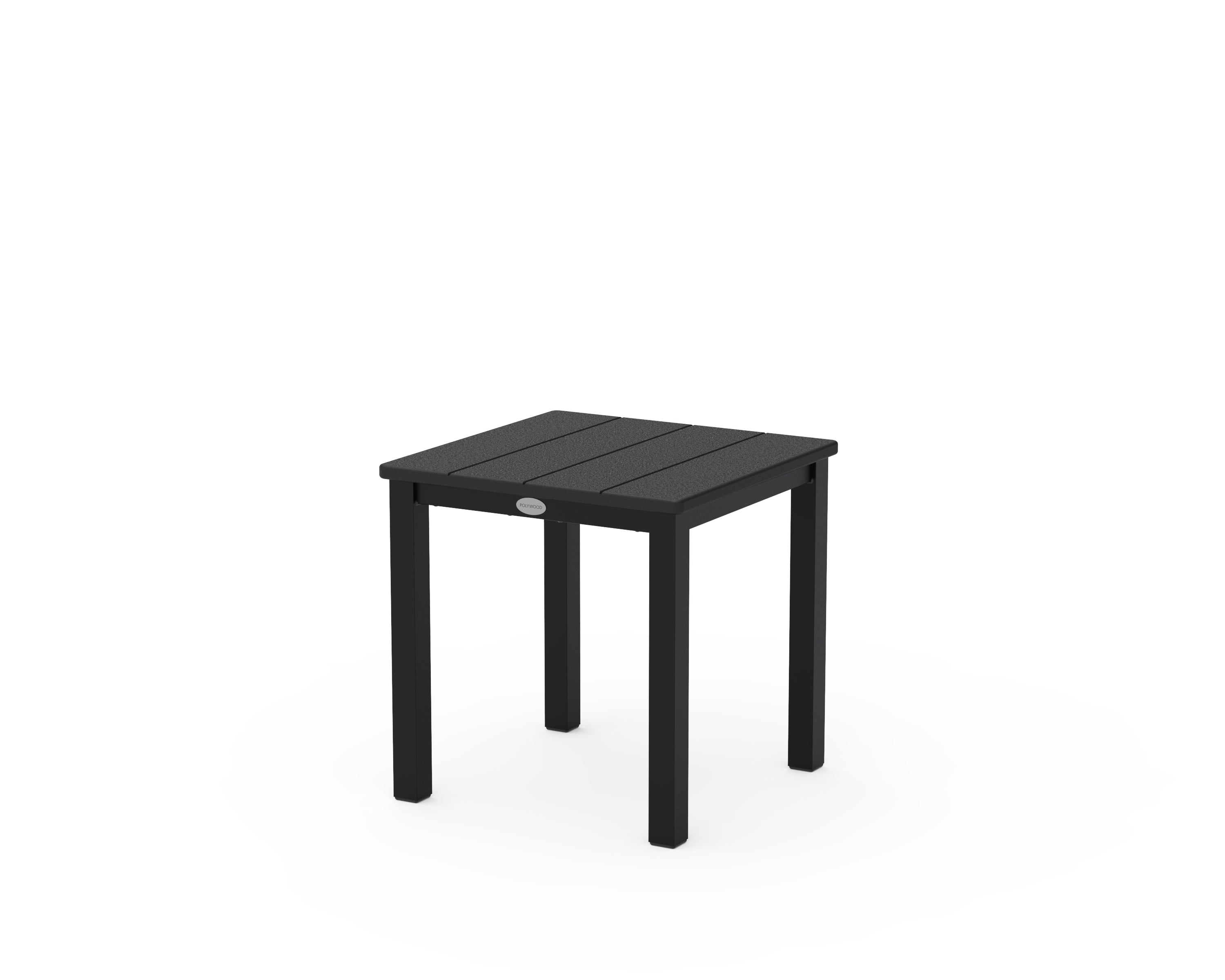 POLYWOOD® Main Street 18" Side Table in Black / Black