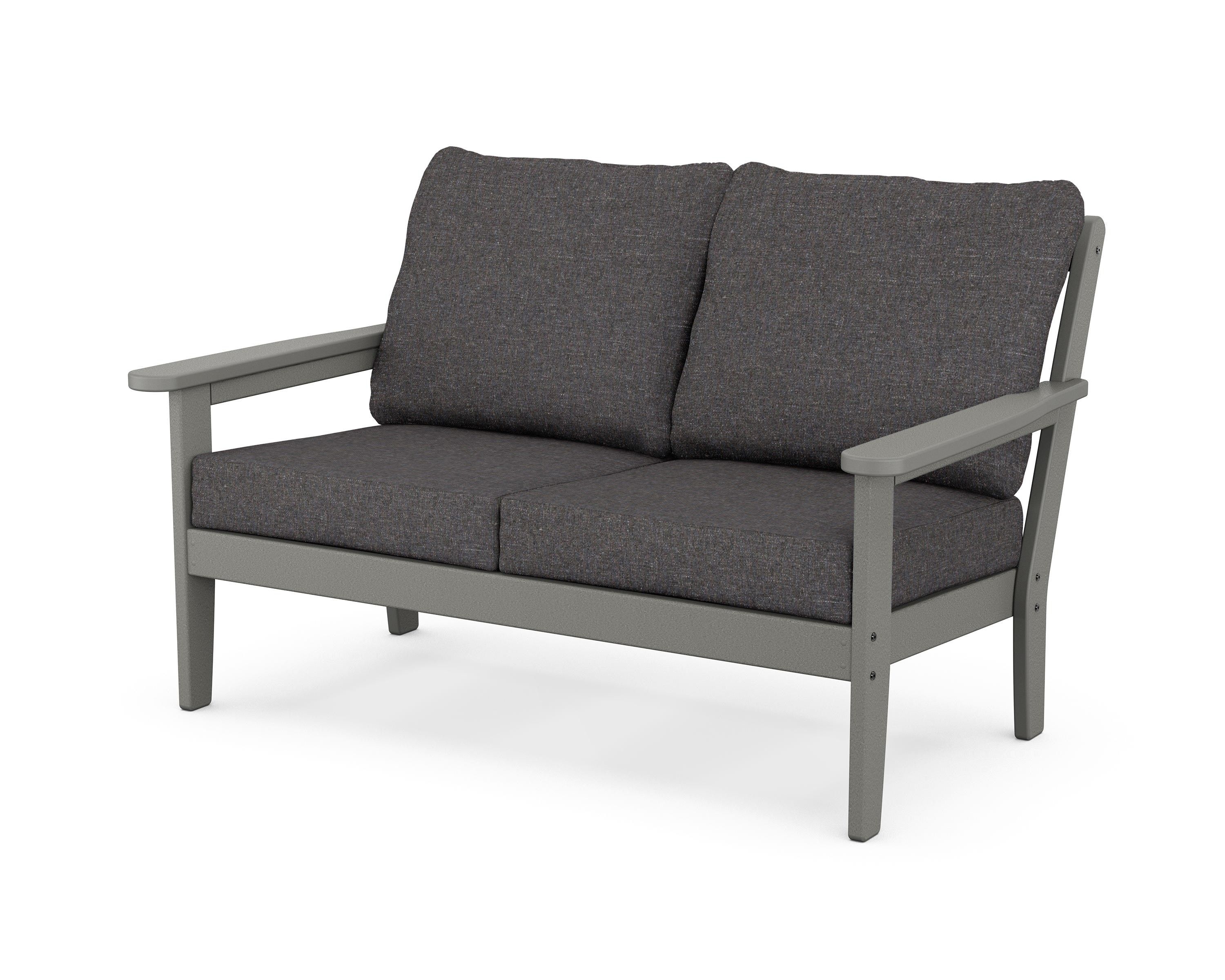 Country Living Cottage Deep Seating Loveseat in Slate Grey / Ash Charcoal
