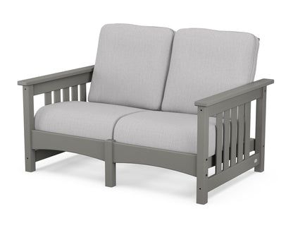 POLYWOOD® Club Mission Loveseat in Slate Grey / Granite
