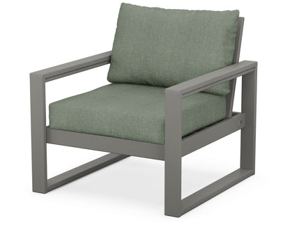 POLYWOOD® EDGE Club Chair in Slate Grey / Cast Sage