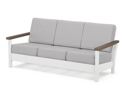 POLYWOOD® Harbour Deep Seating Sofa in White / Kona / Granite