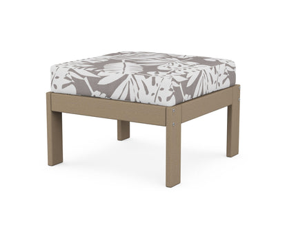 POLYWOOD® Vineyard Modular Ottoman in Vintage Sahara / Leaf Grey Mist