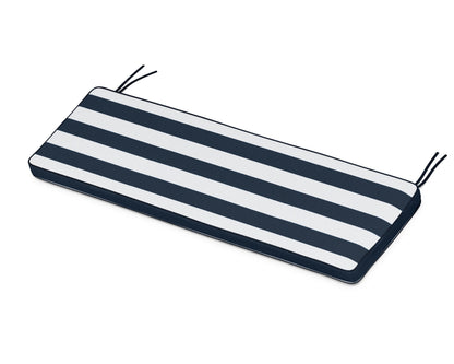 Martha Stewart by POLYWOOD® Chinoiserie Bench Seat Cushion in Cabana Stripe Marine Indigo