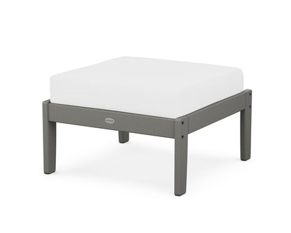 POLYWOOD® Braxton Deep Seating Ottoman in Slate Grey / Natural