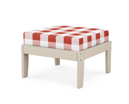 Unbranded Modular Ottoman - Classic in Sand / Buffalo Plaid Crimson