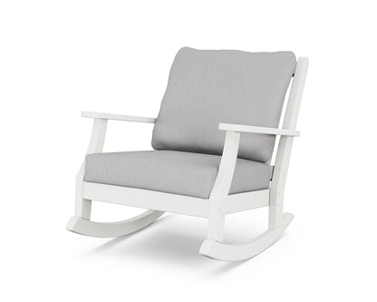 Country Living Wovendale Deep Seating Rocking Chair in White / Granite