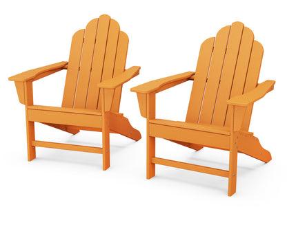 POLYWOOD® Long Island Adirondack 2-Piece Set in Tangerine