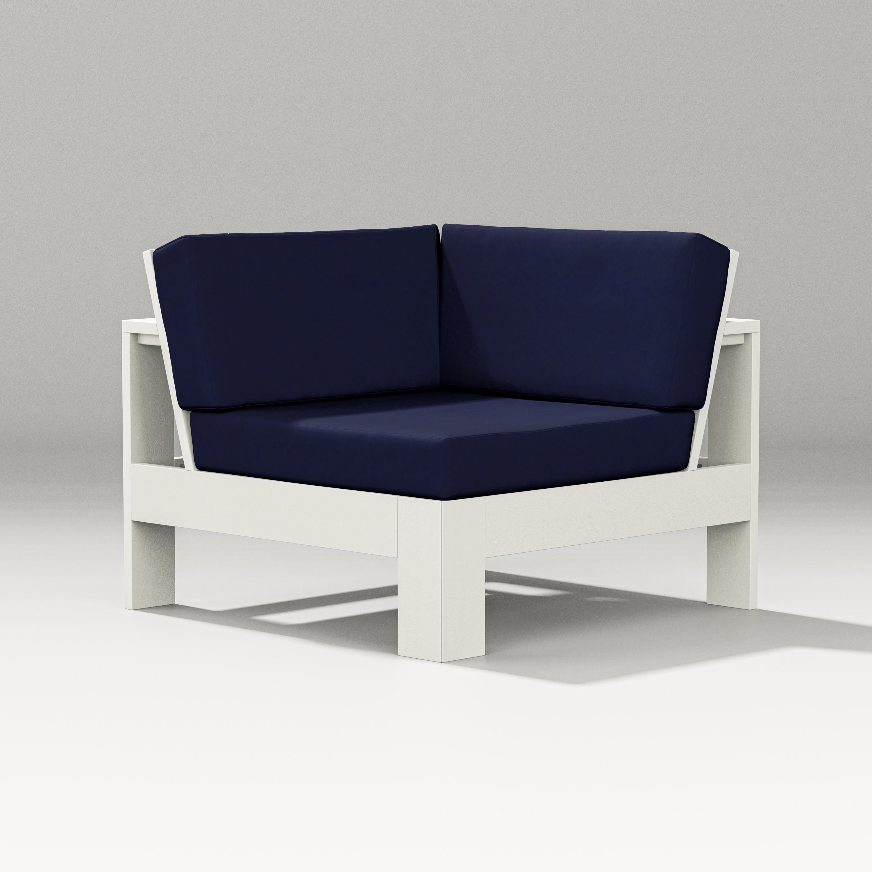 PW Designer Series Latitude Modular Corner Chair in Vintage White / Navy