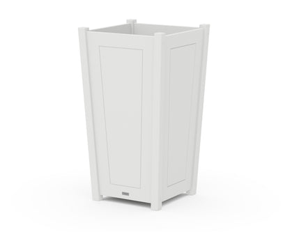 Country Living Country Living Large Tapered Square Tall Planter Box in White