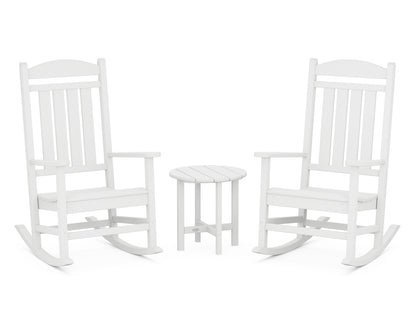 POLYWOOD® Presidential 3-Piece Rocker Set in White
