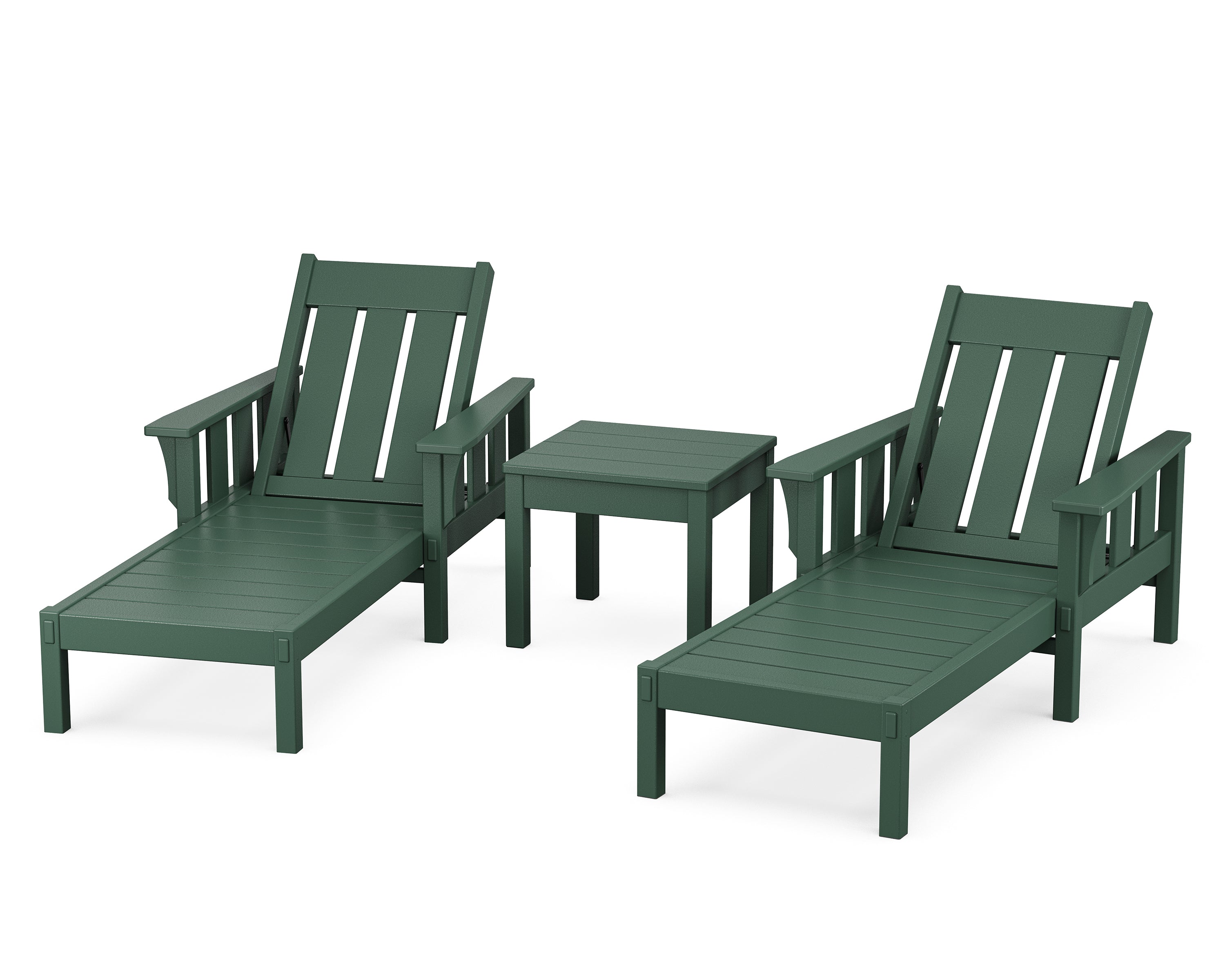 Martha Stewart by POLYWOOD® Acadia 3-Piece Chaise Set in Green