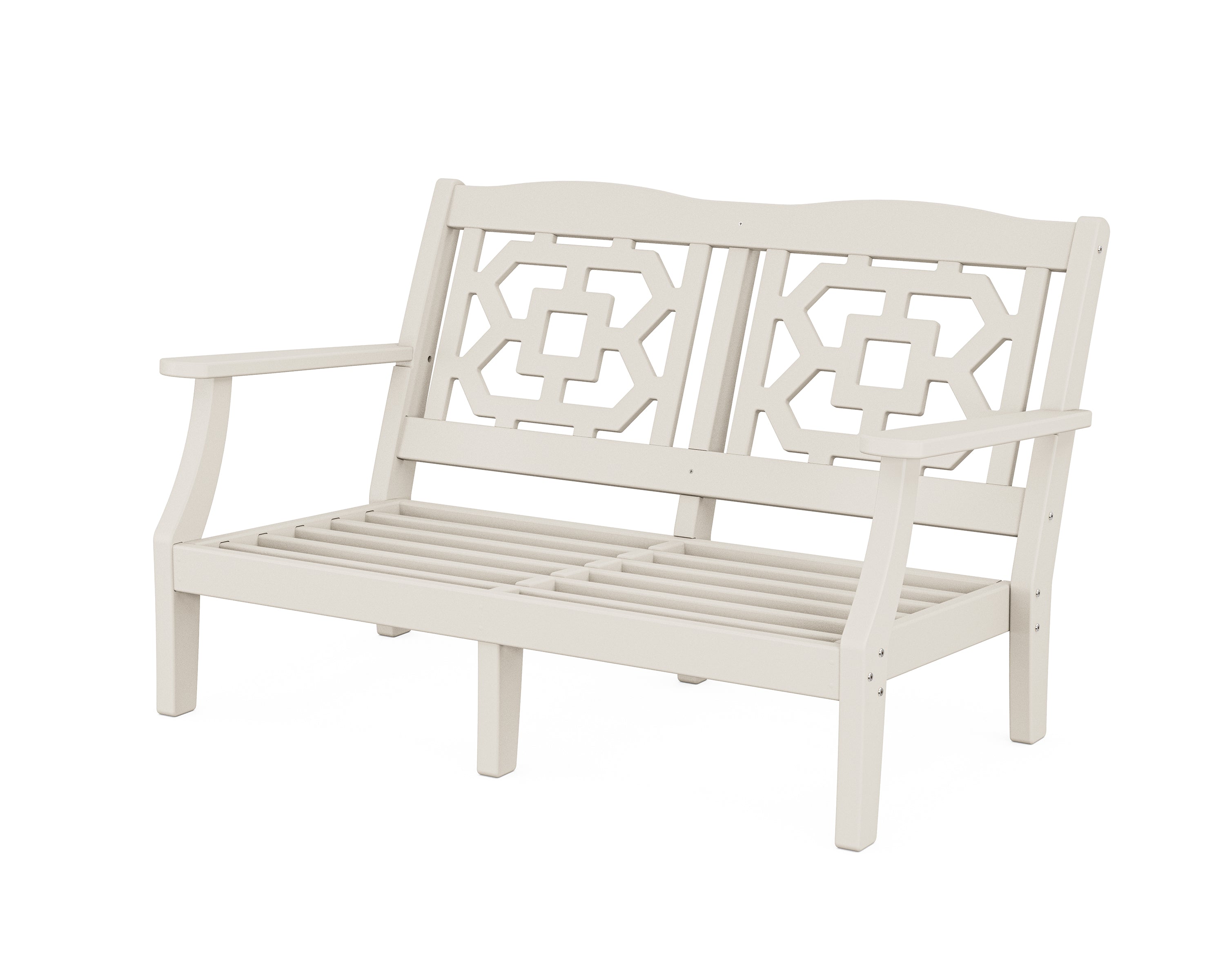 Martha Stewart by POLYWOOD® Chinoiserie Deep Seating Loveseat Frame in Sand