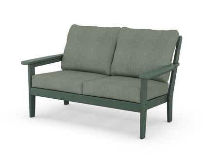 Country Living Cottage Deep Seating Loveseat in Green / Cast Sage