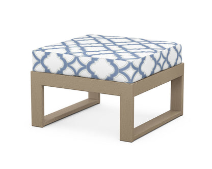 Unbranded Modular Ottoman - Modern in Vintage Sahara / Trellis Sky Blue
