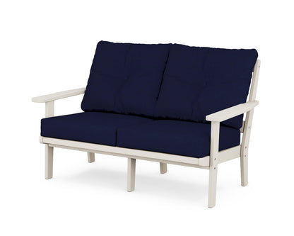 POLYWOOD® Prairie Deep Seating Loveseat in Sand / Navy