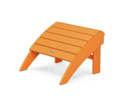 POLYWOOD® Vineyard Curveback Adirondack Ottoman in Tangerine