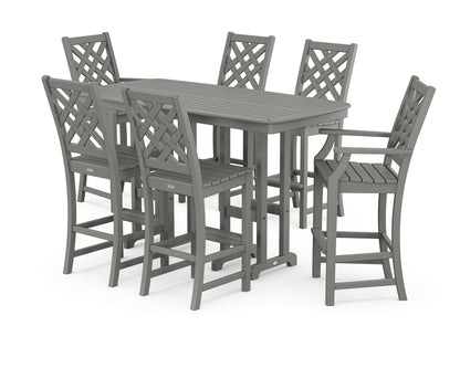 Country Living Wovendale 7-Piece Bar Set in Slate Grey
