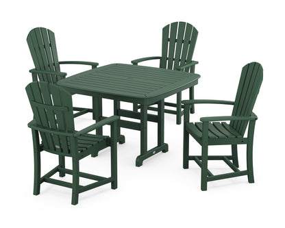 POLYWOOD® Palm Coast 5-Piece Dining Set with Trestle Legs in Green