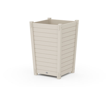 POLYWOOD® Nautical Large Tapered Square Planter Box in Sand