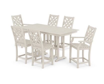 Country Living Wovendale 7-Piece Farmhouse Counter Set in Sand