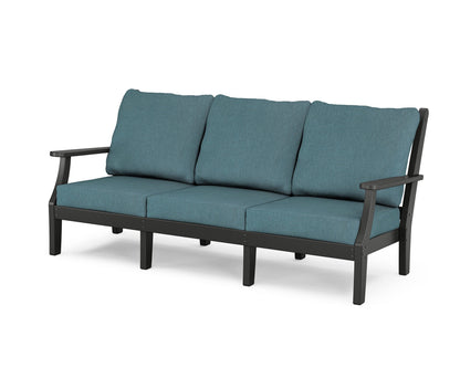 Country Living Wovendale Deep Seating Sofa in Black / Ocean Teal