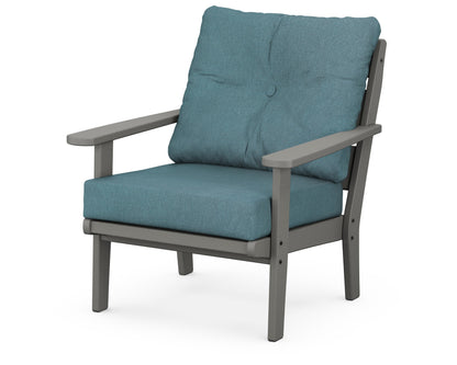 POLYWOOD® Lakeside Deep Seating Chair in Slate Grey / Ocean Teal