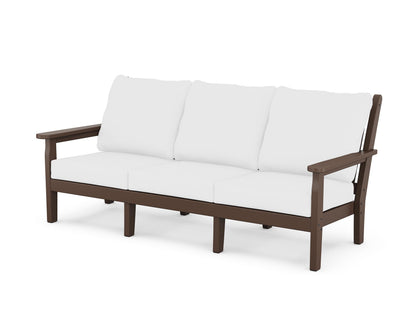 POLYWOOD® Chippendale Deep Seating Sofa in Mahogany / Natural
