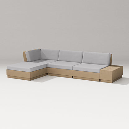PW Designer Series Elevate Chaise Sectional in Vintage Sahara / Granite