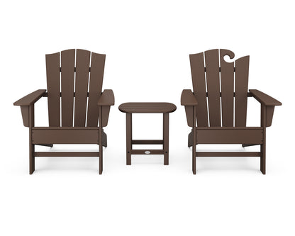 POLYWOOD® Wave Collection 3-Piece Set in Mahogany