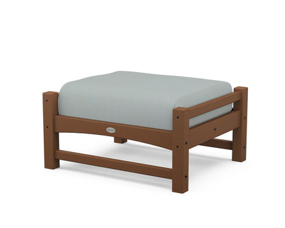 POLYWOOD® Club Ottoman in Teak / Spa