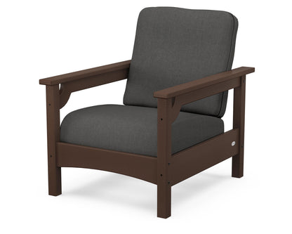 POLYWOOD® Club Chair in Mahogany / Spectrum Carbon