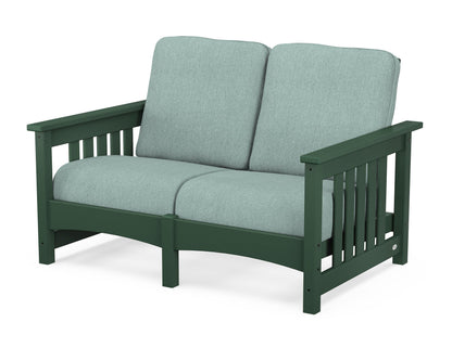 POLYWOOD® Club Mission Loveseat in Green / Glacier Spa