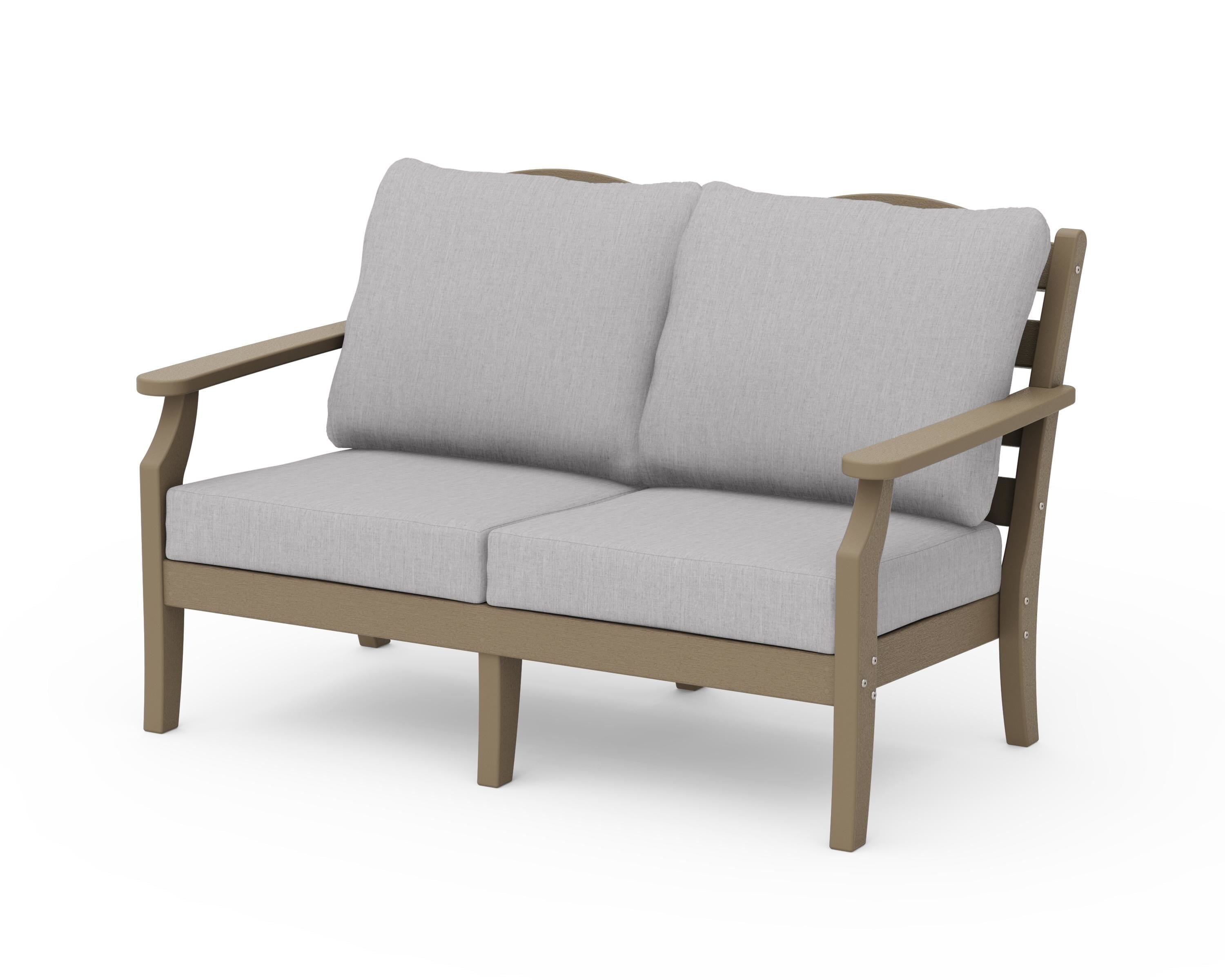 Draper James™ by  POLYWOOD® Savannah Deep Seating Loveseat in Vintage Sahara / Granite