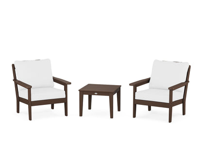 Country Living Cottage 3-Piece Deep Seating Set in Mahogany / Natural