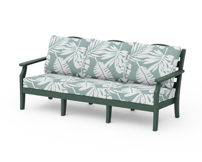 Draper James™ by  POLYWOOD® Savannah Deep Seating Sofa in Green / Leaf Glacier Spa
