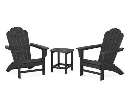 Country Living Cottage Adirondack Chair 3-Piece Set in Black