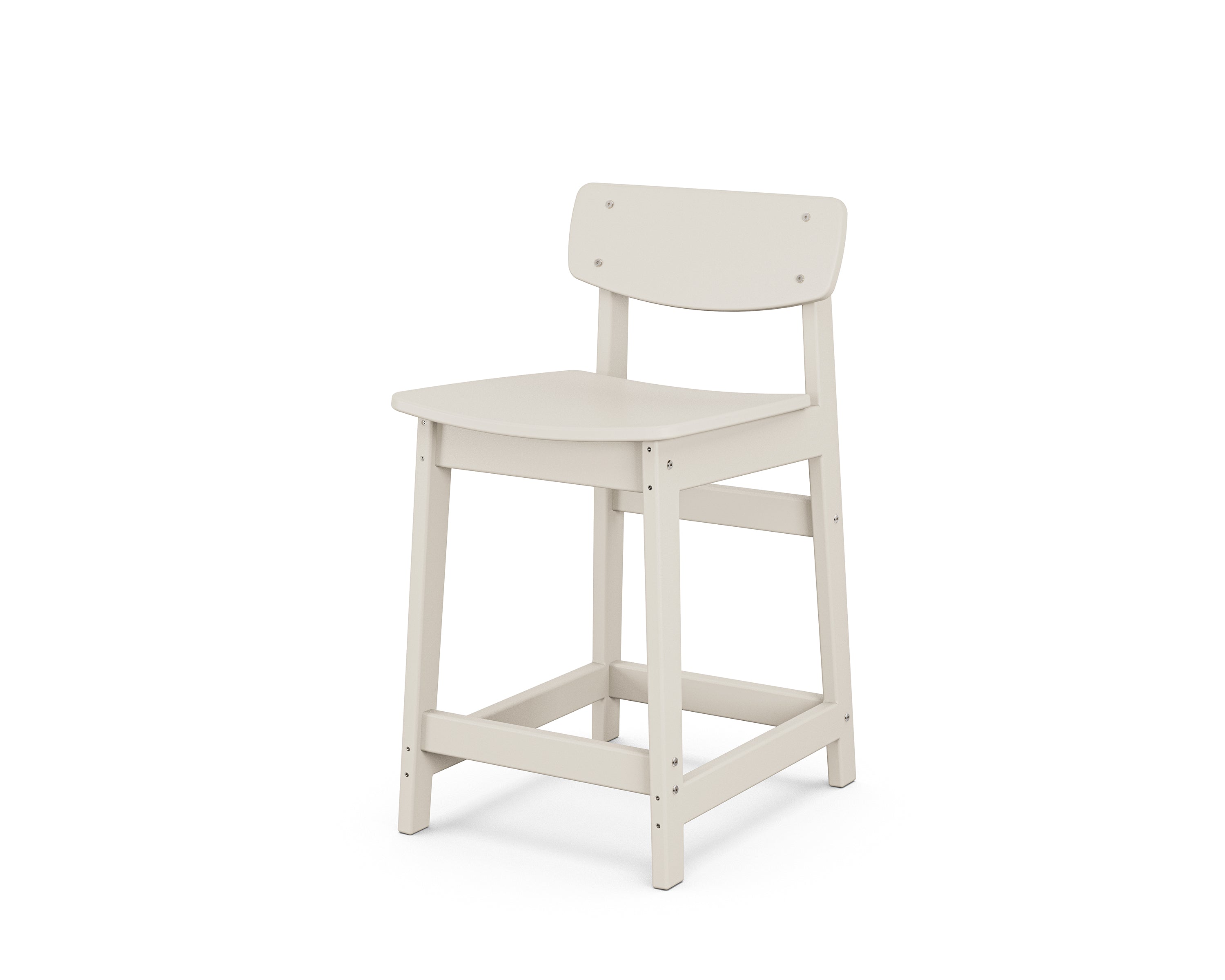 POLYWOOD® Modern Studio Urban Lowback Counter Chair in Sand