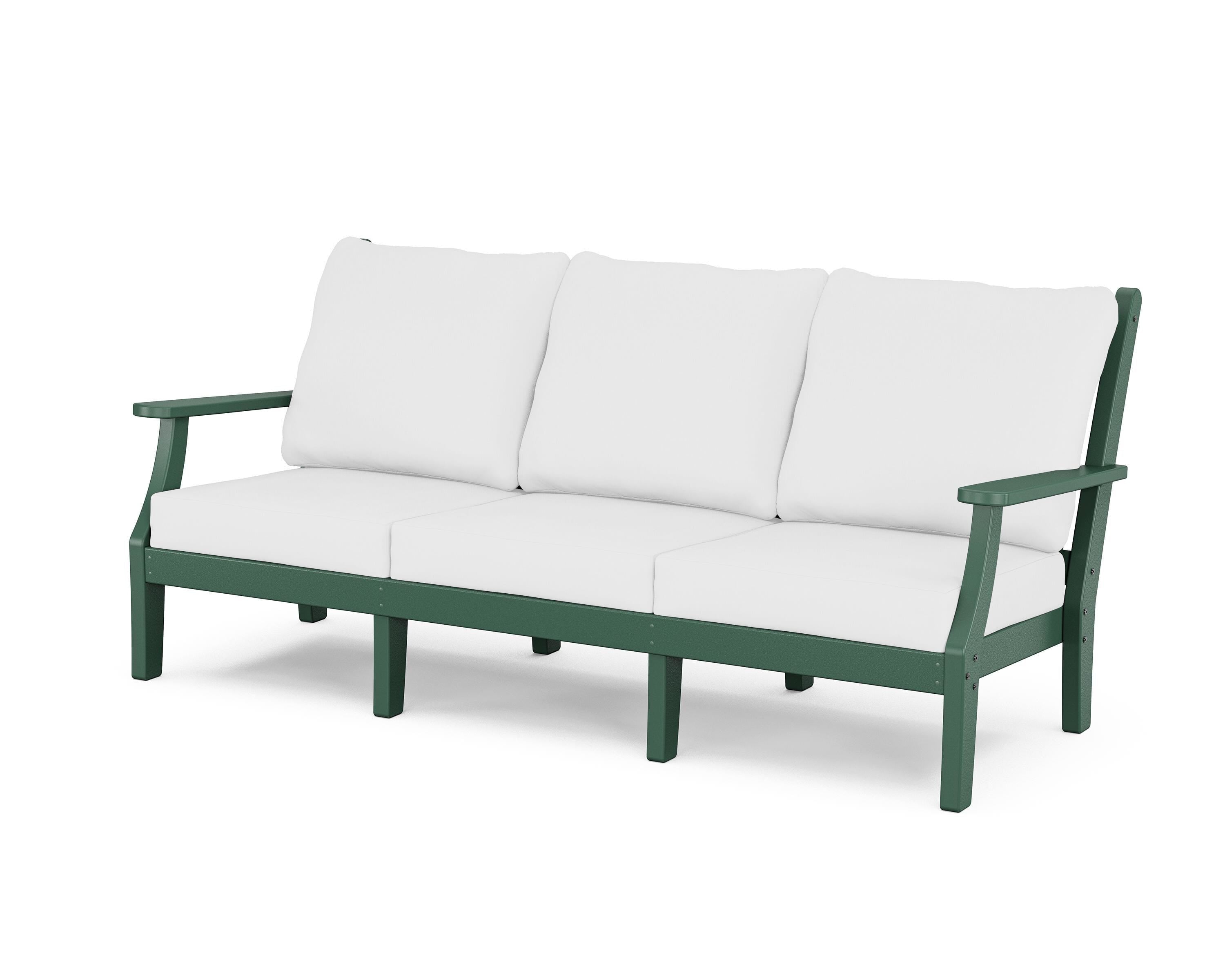 Country Living Wovendale Deep Seating Sofa in Green / Natural