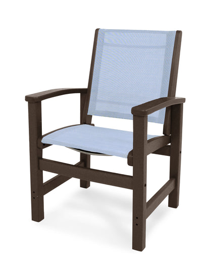 POLYWOOD® Coastal Dining Chair in Mahogany / Poolside Sling