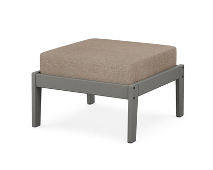 Unbranded Deep Seating Ottoman in Slate Grey / Spiced Burlap