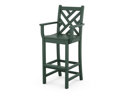 POLYWOOD® Chippendale Bar Arm Chair in Green