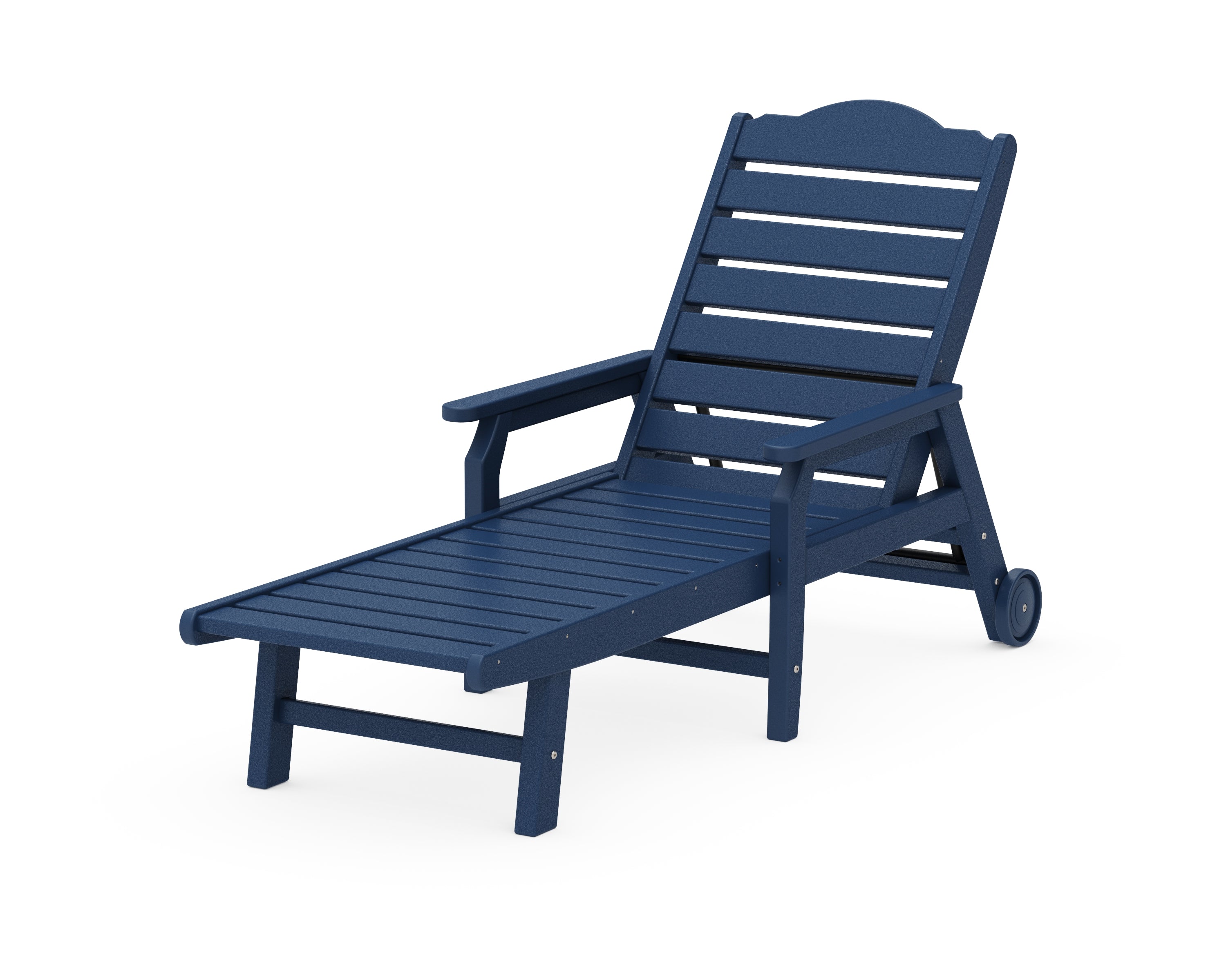 Draper James™ by  POLYWOOD® Savannah Chaise with Arms and Wheels in Navy