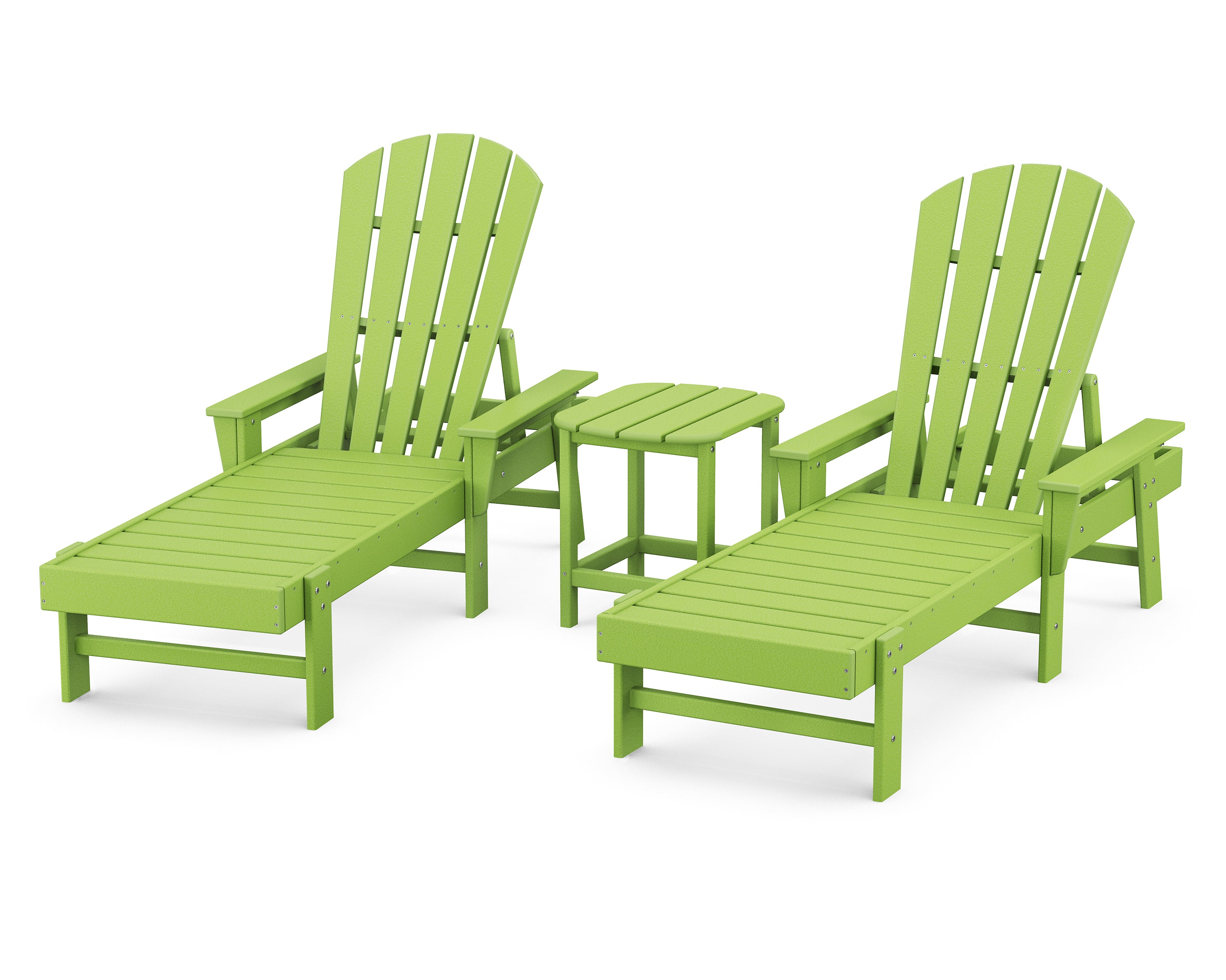 POLYWOOD® South Beach Chaise 3-Piece Set in Lime