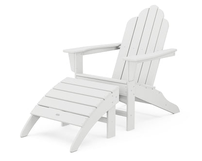 POLYWOOD® Long Island Adirondack 2-Piece Set in White