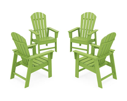 POLYWOOD® 4-Piece South Beach Casual Chair Conversation Set in Lime
