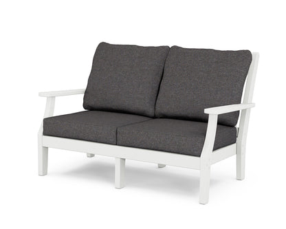 Country Living Wovendale Deep Seating Loveseat in White / Ash Charcoal
