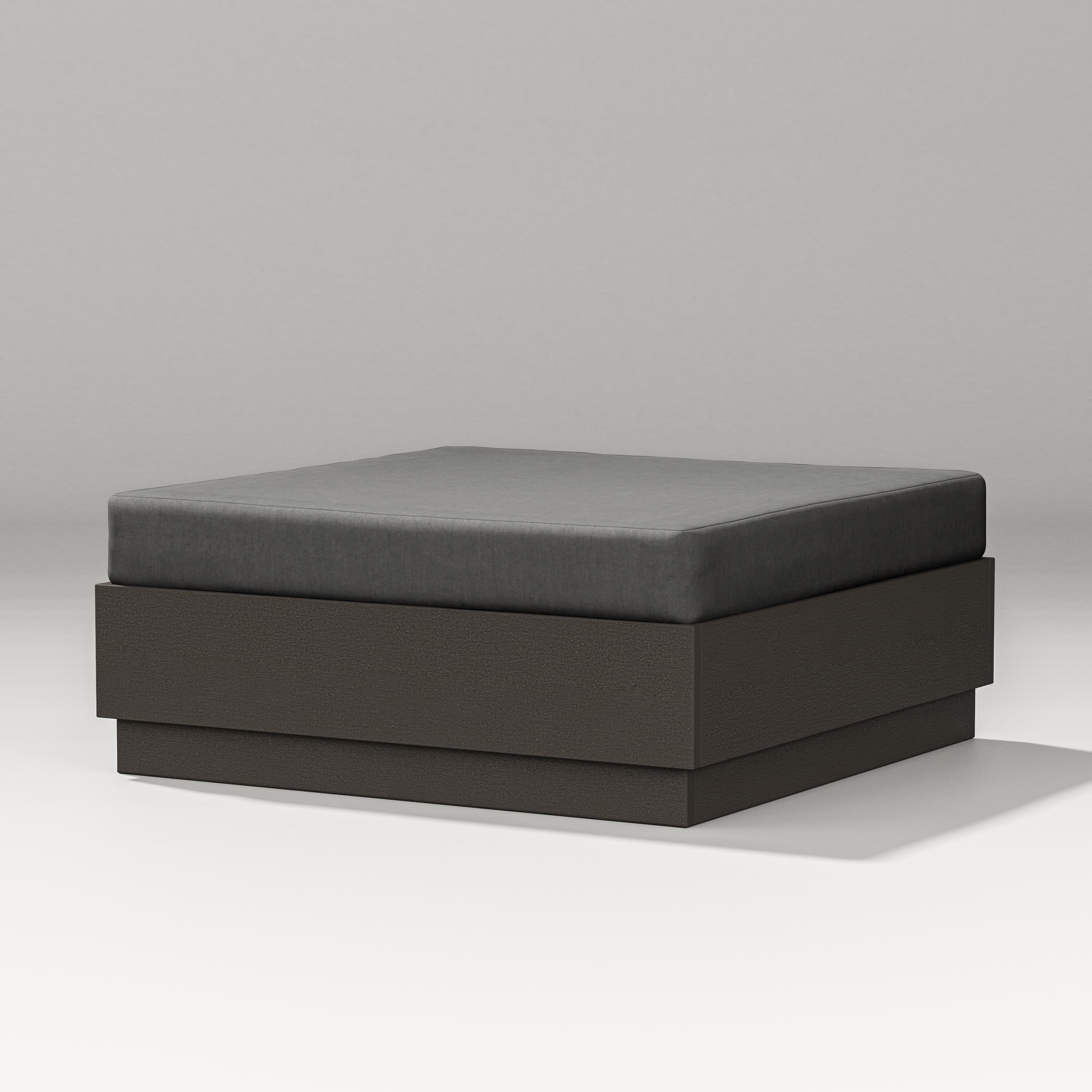 PW Designer Series Elevate Lounge Ottoman in Vintage Coffee / Spectrum Carbon