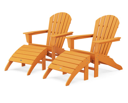 POLYWOOD® South Beach 4-Piece Adirondack Set in Tangerine