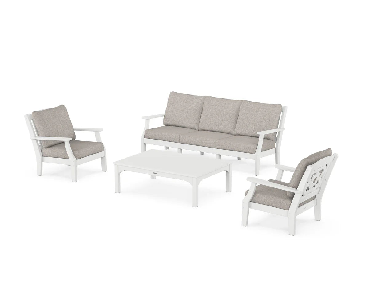 Chinoiserie 4-Piece Deep Seating Set with Sofa